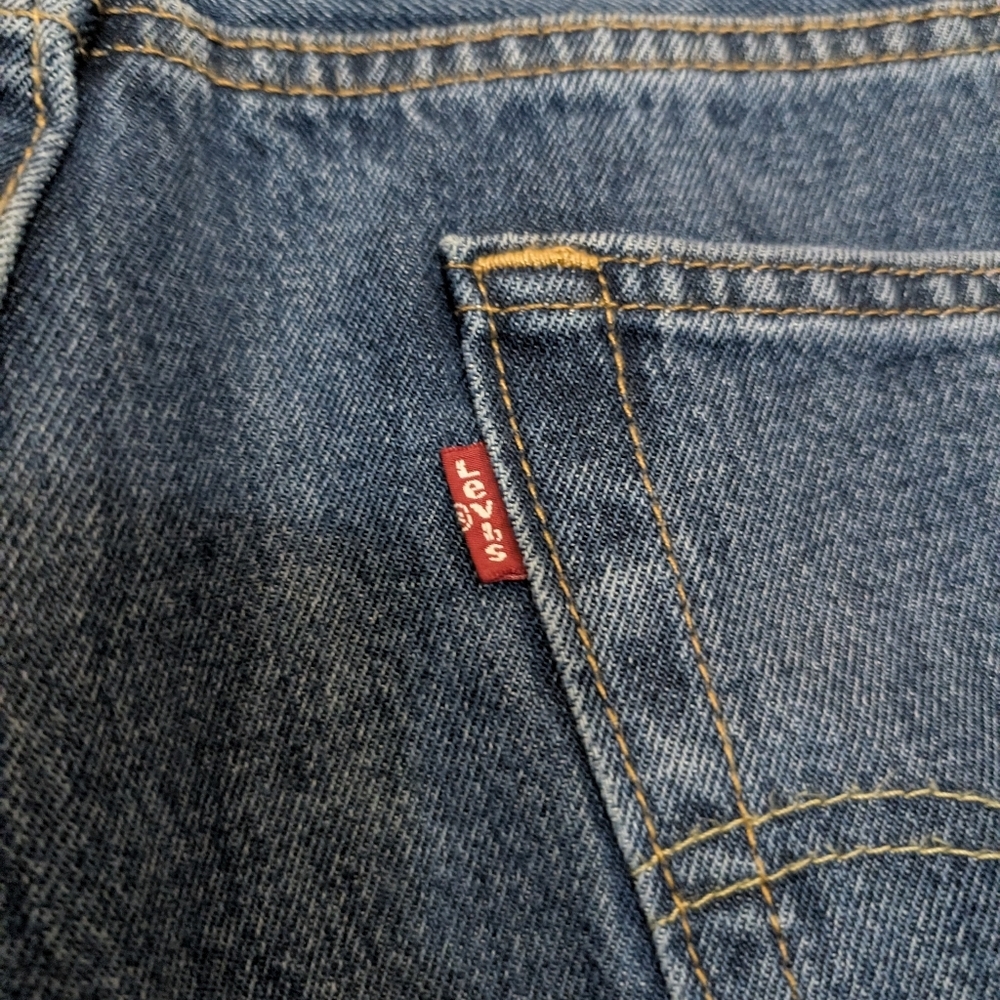 Levi's 517 Men's 34x34 (34x35.5) Bootcut Blue Jeans - Picture 5 of 7